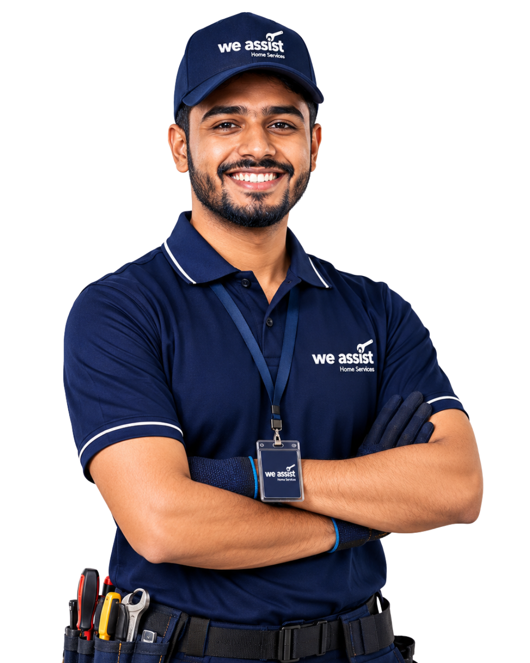 Technician fixing appliance